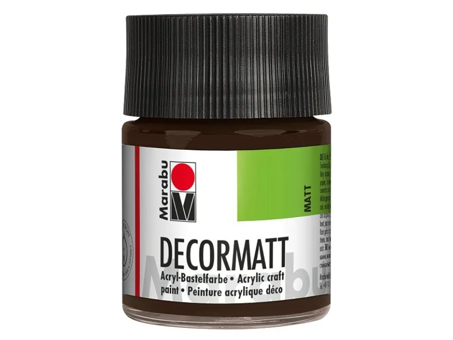Marabu Decormatt Hobbymaling 50ml – 045 Mørk brun