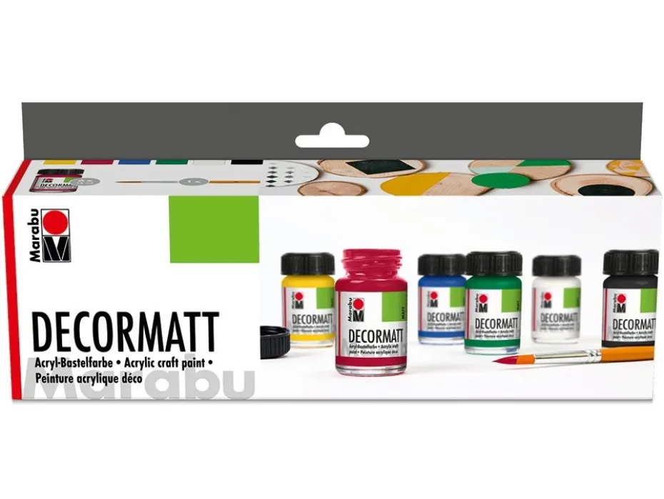 Marabu Decormatt Hobbymaling Starter Set – 6x15ml