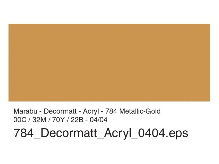 Marabu Decormatt Hobbymaling 50ml – 784 Metallic gull