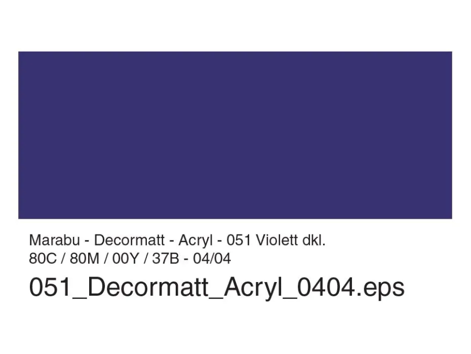 Marabu Decormatt Hobbymaling 50ml – 051 Mørk fiolett