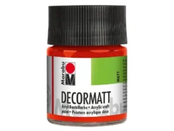 Marabu Decormatt Hobbymaling 50ml – 030 Lys vermillionrød