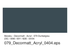 Marabu Decormatt Hobbymaling 50ml – 079 Mørk grå