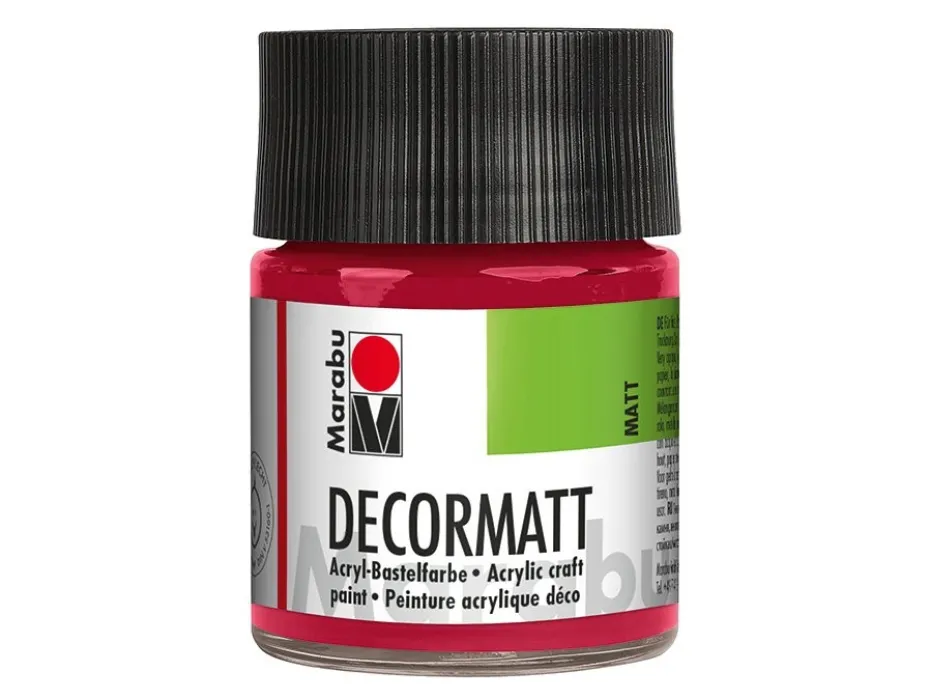 Marabu Decormatt Hobbymaling 50ml – 032 Karminrød