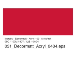 Marabu Decormatt Hobbymaling 50ml – 031 Kirsebærrød