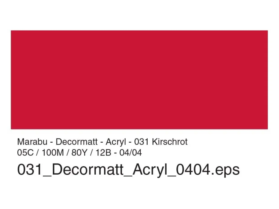 Marabu Decormatt Hobbymaling 50ml – 031 Kirsebærrød