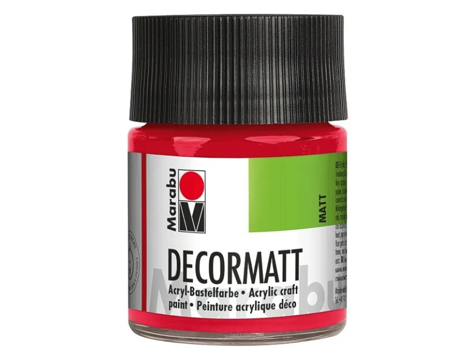 Marabu Decormatt Hobbymaling 50ml – 031 Kirsebærrød