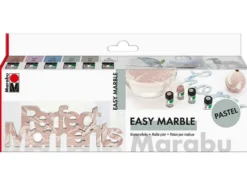 Marabu Easy Marble Marmoreringsfarge Sett – Pastell