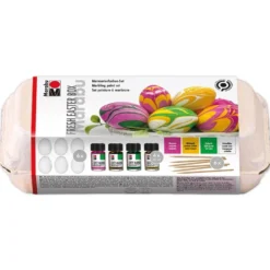 Marabu Easy Marble Marmoreringsfarge Sett – Fresh Easter Box