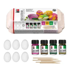 Marabu Easy Marble Marmoreringsfarge Sett – Fresh Easter Box