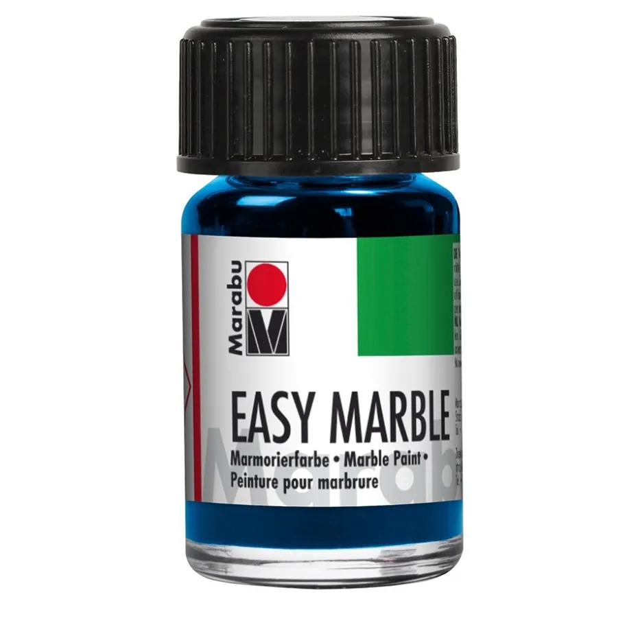 Marabu Easy Marble Marmoreringsfarge 15ml – 095 Asurblå