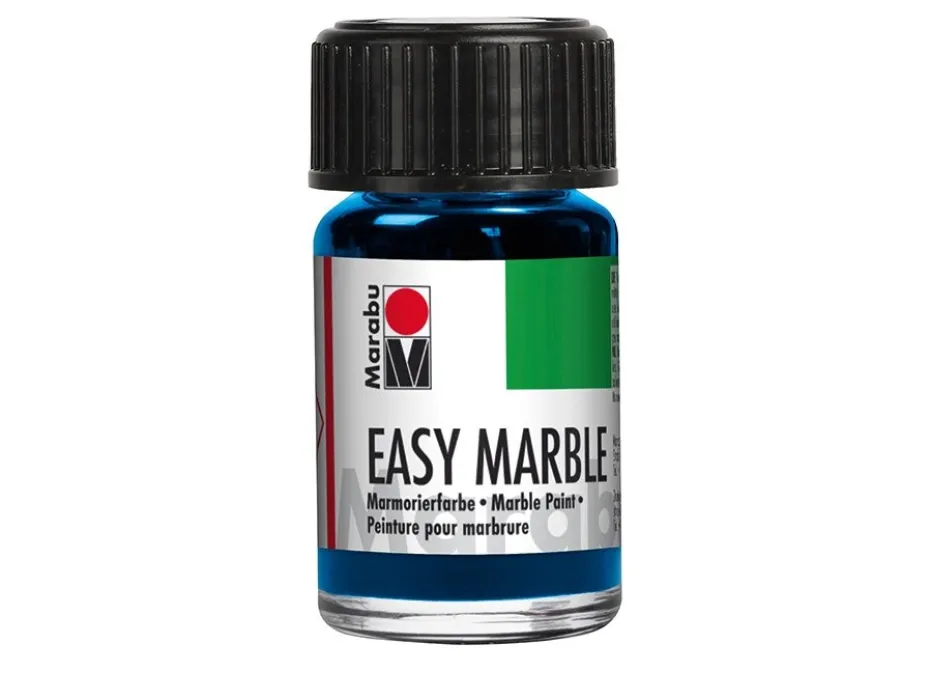 Marabu Easy Marble Marmoreringsfarge 15ml – 095 Asurblå