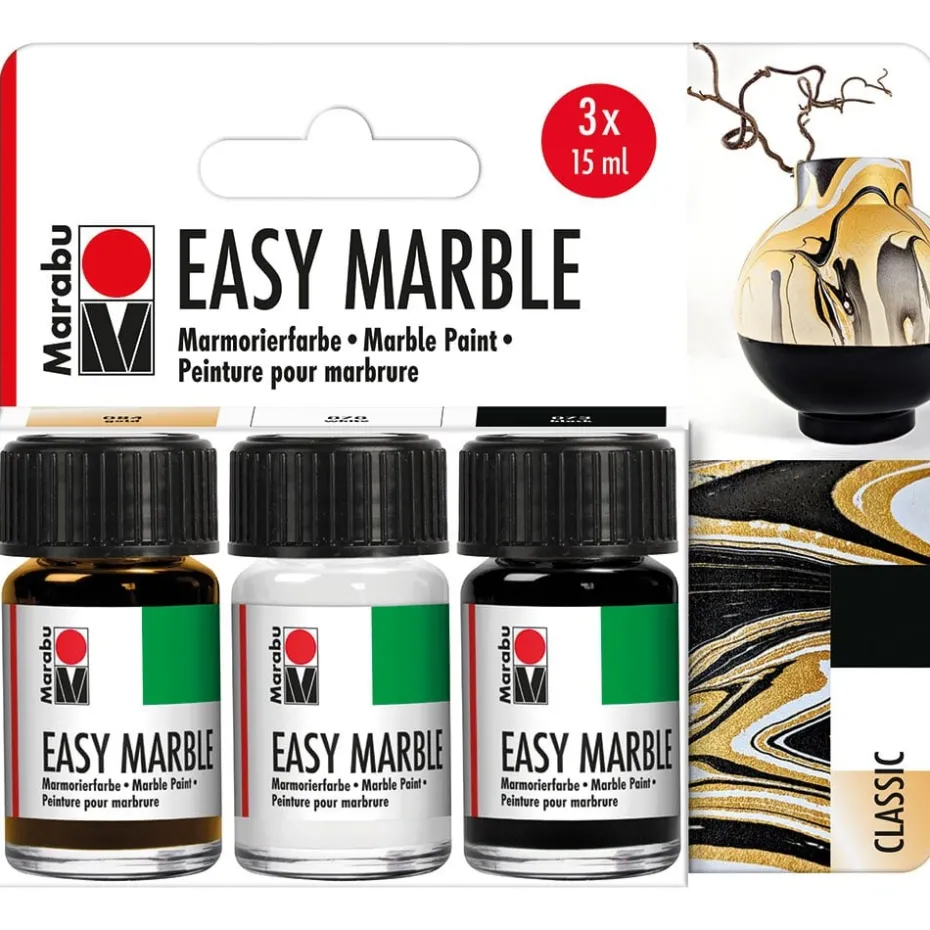 Marabu Easy Marble Set 3x15ml – Classic