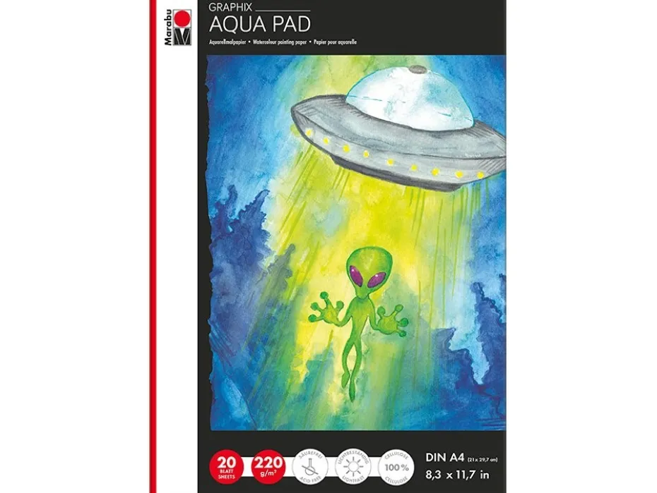 Marabu Graphix Aqua Pad – A4 220g/m – 20 ark