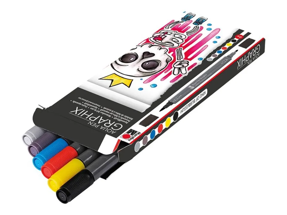 Marabu Graphix Aqua Pen – Bubblegum King – 6stk