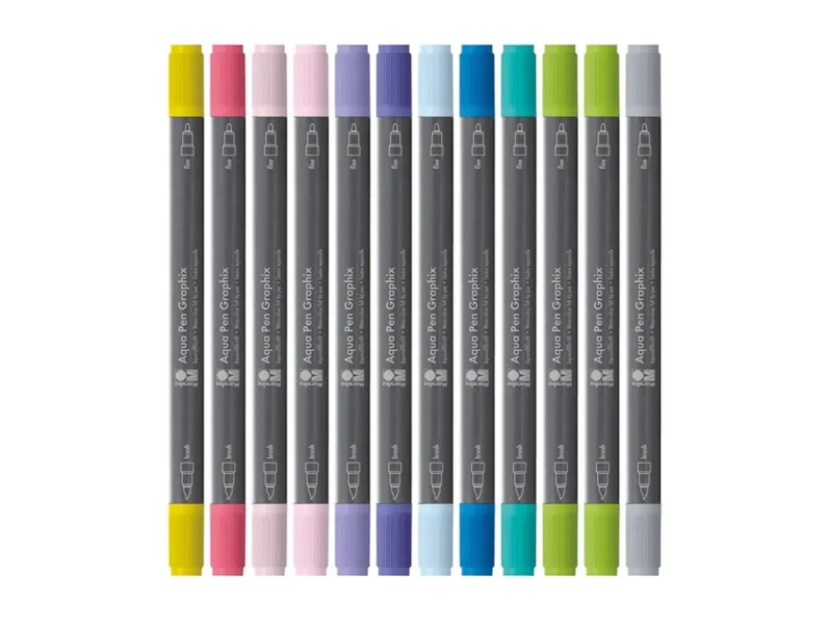 Marabu Graphix Aqua Pen – Ice Ice Baby 12stk