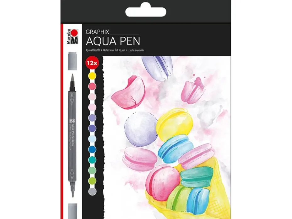 Marabu Graphix Aqua Pen – Ice Ice Baby 12stk