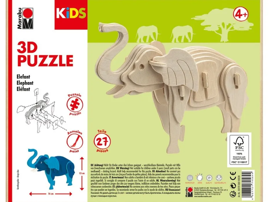Marabu KiDS 3D Puzzle – Elephant