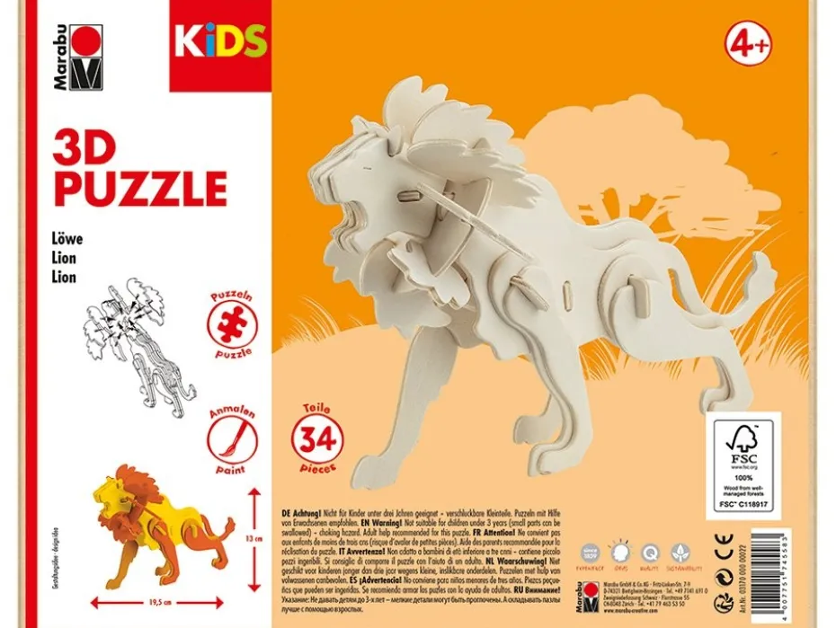Marabu KiDS 3D Puzzle – Lion