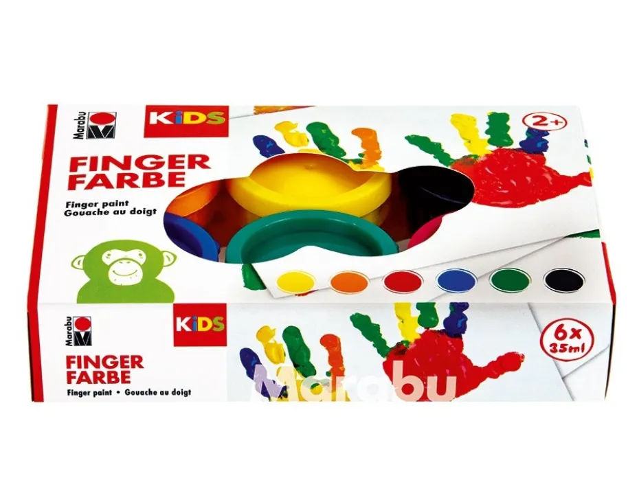 Marabu KIDS Finger Paint Set – 6x35ml
