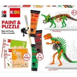 Marabu KiDS Little Artist Sett – Paint & Puzzle Dino