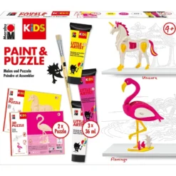 Marabu KiDS Little Artist Sett – Paint & Puzzle Unicorn
