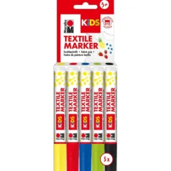 Marabu KIDS Textile Marker Tekstiltusj Sett – 5stk