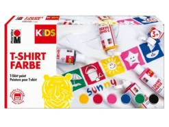 Marabu KIDS T-Shirt Paint Tekstilmaling – Sett med 6 farger