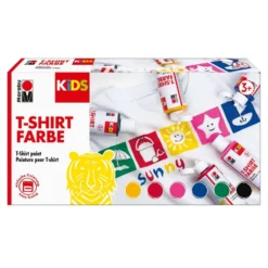 Marabu KIDS T-Shirt Paint Tekstilmaling – Sett med 6 farger