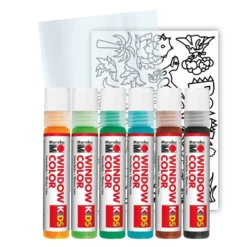 Marabu KiDS Window Color Vindusmaling 6×25 ml – Dinosaur