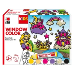 Marabu KiDS Window Color Vindusmaling 6×25 ml – Prinsesse