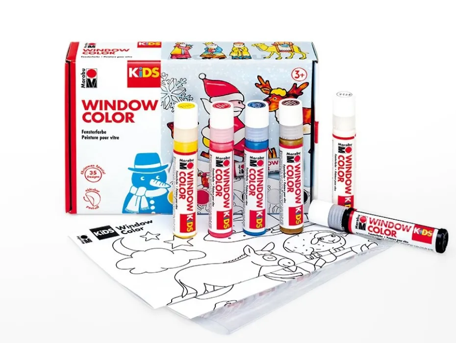 Marabu KIDS Window Color Vindusmaling 6x25ml – Christmas