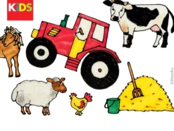Marabu KIDS Window Color Vindusmaling 6x80ml – Farm