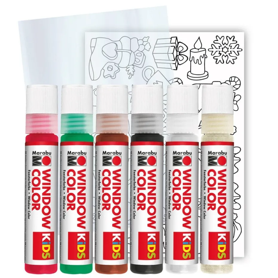 Marabu KIDS Window Color Vindusmaling 6x25ml – Christmas