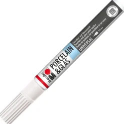 Marabu Porcelain & Glas Painter 0,8mm – 070 Hvit