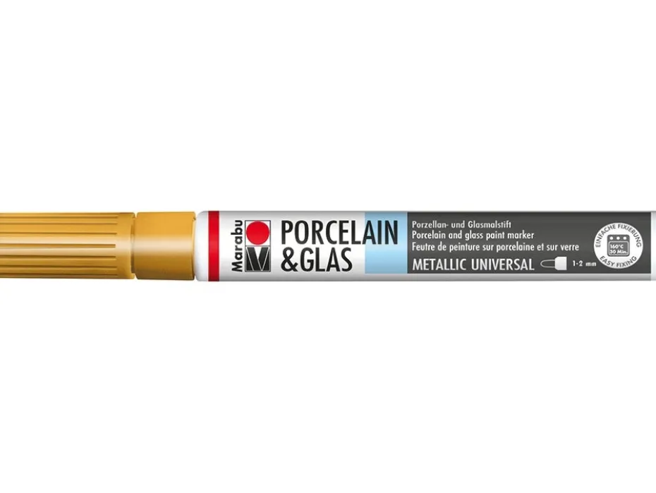 Marabu Porcelain & Glas Painter 1-2mm – 084 Metallic Gull