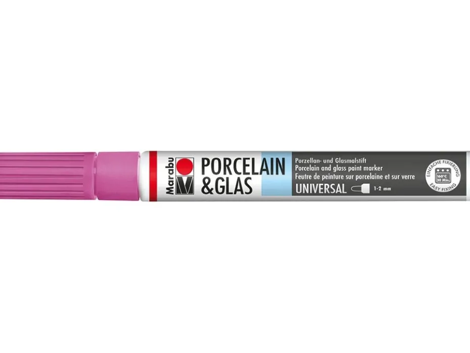 Marabu Porcelain & Glas Painter 1-2mm – 005 Bringebærrød