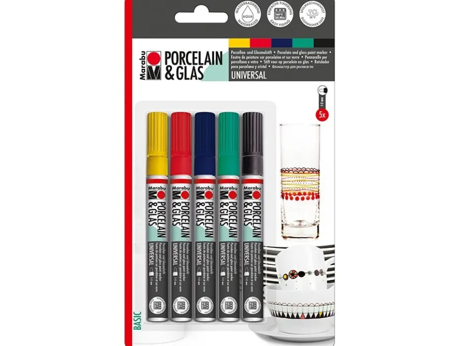 Marabu Porcelain & Glas Painter Sett – BASIC