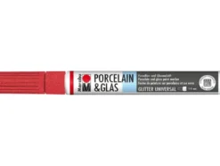 Marabu Porcelain & Glas Painter 1-2mm – 532 Glitter rød