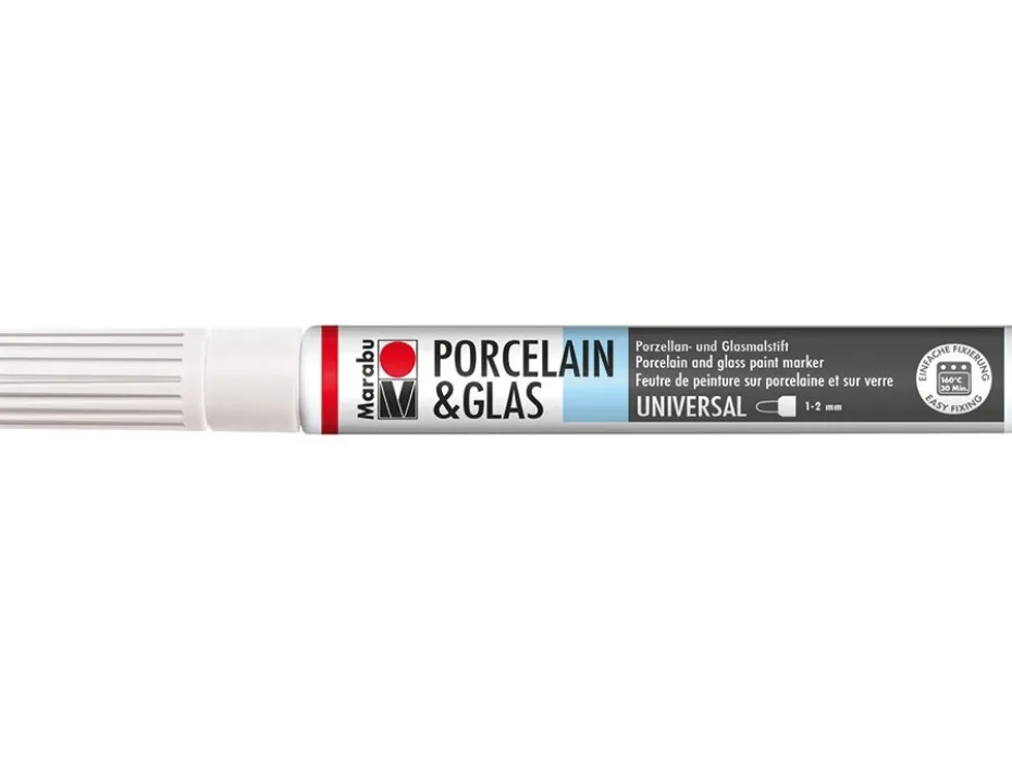 Marabu Porcelain & Glas Painter 1-2mm – 070 Hvit