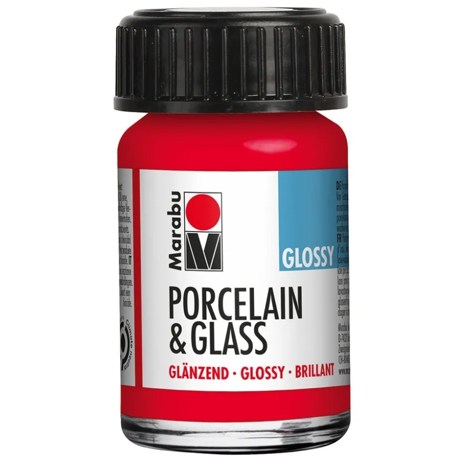 Marabu Porcelain & Glass Blank 15ml – 125 Kirsebærrød