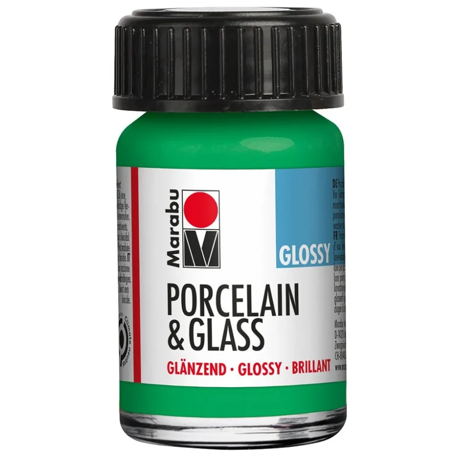 Marabu Porcelain & Glass Blank 15ml – 158 Eplegrønn