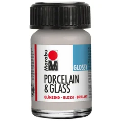 Marabu Porcelain & Glass Blank 15ml – 782 Metallic Sølv