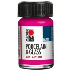 Marabu Porcelain & Glass Matt 15ml – 131 Bringebærrød