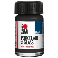 Marabu Porcelain & Glass Matt 15ml – 073 Sort