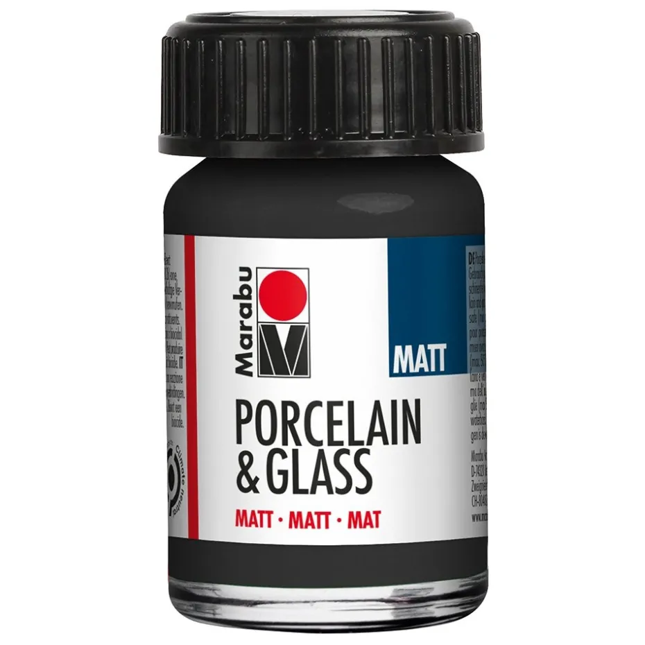 Marabu Porcelain & Glass Matt 15ml – 073 Sort