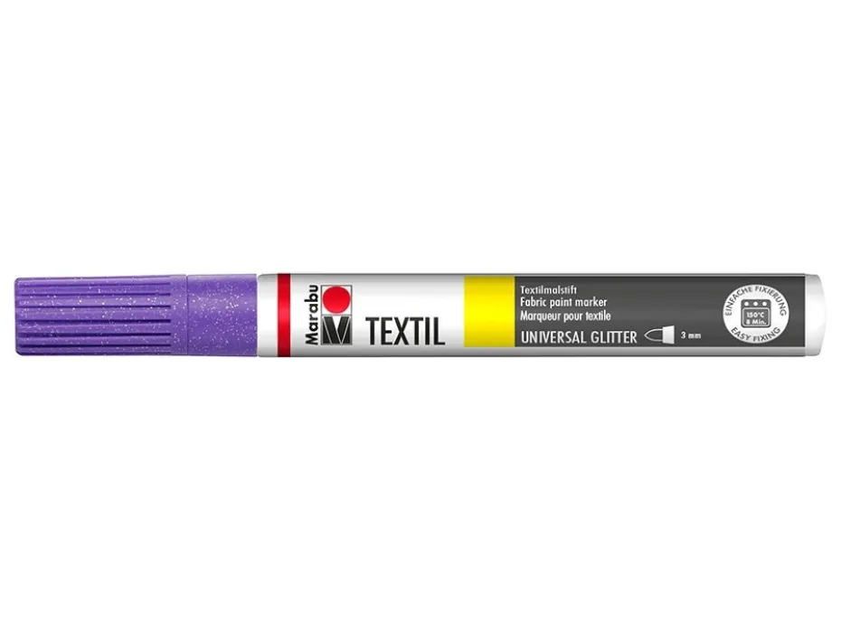 Marabu Textil Glitter Tekstiltusj – 537 Lilla