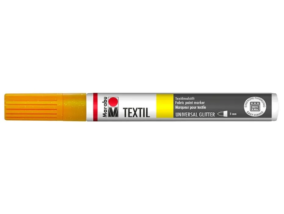 Marabu Textil Glitter Tekstiltusj – 523 Orange