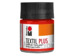 Marabu Textil Plus Tekstilmaling 50ml – 030 Lys sinoberrød