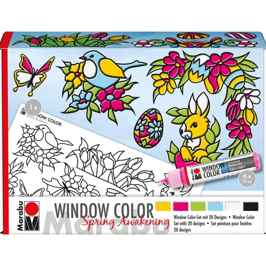 Marabu Window Color Vindusmaling 6x25ml – Spring Awakening