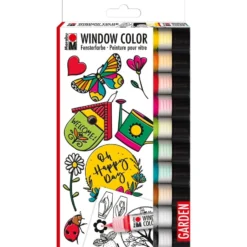 Marabu Window Color Vindusmaling 10x25ml – Garden